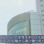 大阪駅ビル・サウスゲートビルディングで20代女性が転落 自殺か
