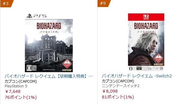 『バイオハザード レクイエム』の日本売上予想 国内では苦戦必至?